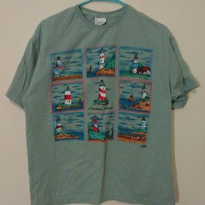 Chic Nautical Beach Lighthouse Collection T-Shirt